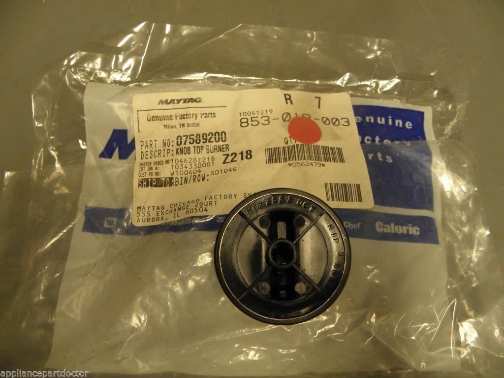 Amana Magic Chef Stove 07589200 Top Burner Knob NEW IN BOX Amana Magic Chef Stove 07589200 Top Burner Knob NEW IN BOX